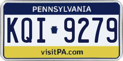 PA license plate KQI9279
