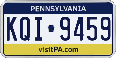 PA license plate KQI9459