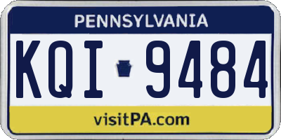 PA license plate KQI9484