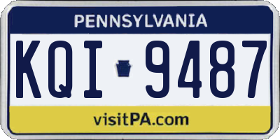 PA license plate KQI9487