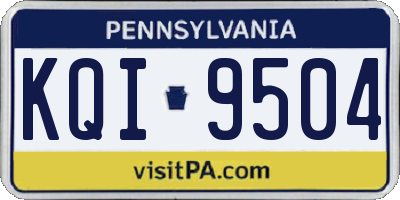 PA license plate KQI9504