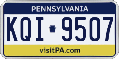 PA license plate KQI9507