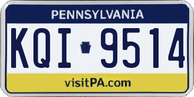 PA license plate KQI9514