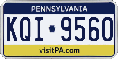 PA license plate KQI9560