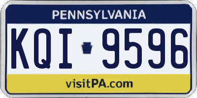 PA license plate KQI9596