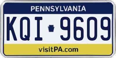 PA license plate KQI9609