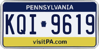 PA license plate KQI9619