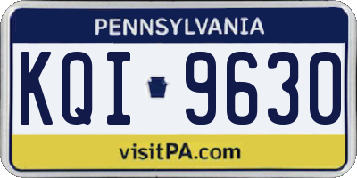 PA license plate KQI9630