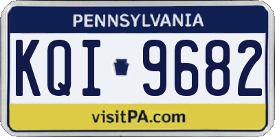 PA license plate KQI9682