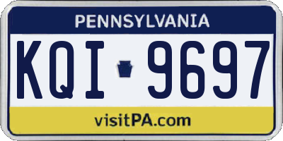 PA license plate KQI9697