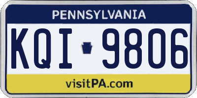 PA license plate KQI9806