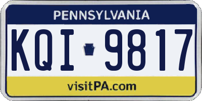PA license plate KQI9817