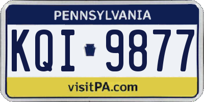 PA license plate KQI9877