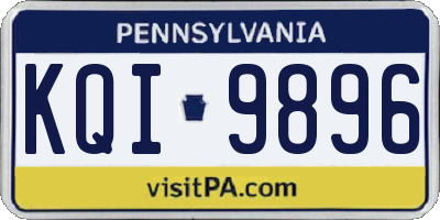 PA license plate KQI9896