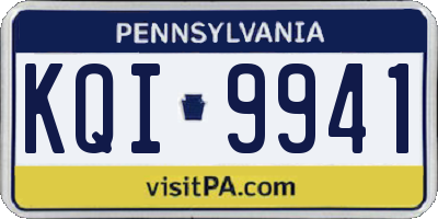 PA license plate KQI9941