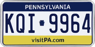 PA license plate KQI9964