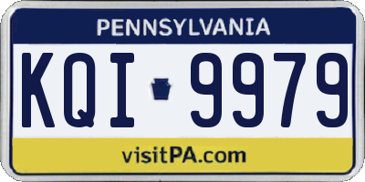 PA license plate KQI9979