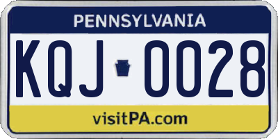 PA license plate KQJ0028