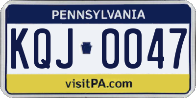 PA license plate KQJ0047