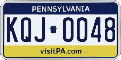 PA license plate KQJ0048