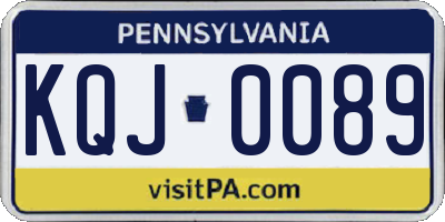 PA license plate KQJ0089