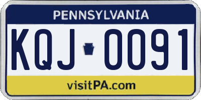 PA license plate KQJ0091