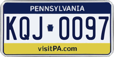 PA license plate KQJ0097