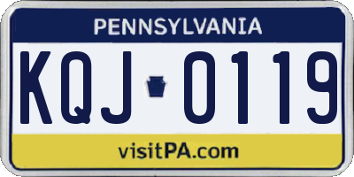 PA license plate KQJ0119