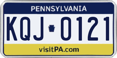 PA license plate KQJ0121