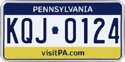 PA license plate KQJ0124