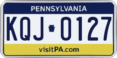 PA license plate KQJ0127