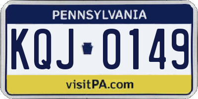 PA license plate KQJ0149