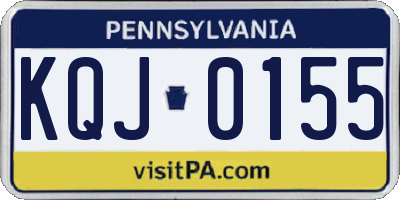 PA license plate KQJ0155