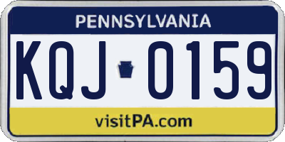 PA license plate KQJ0159