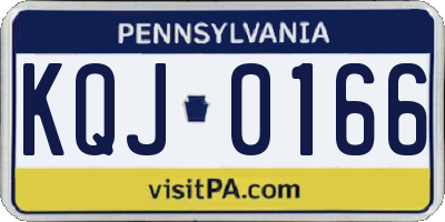 PA license plate KQJ0166