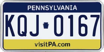 PA license plate KQJ0167