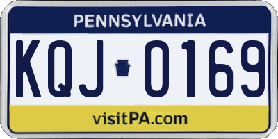 PA license plate KQJ0169