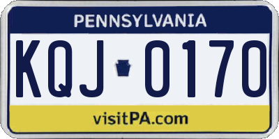 PA license plate KQJ0170