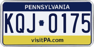 PA license plate KQJ0175