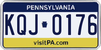 PA license plate KQJ0176