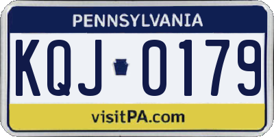 PA license plate KQJ0179