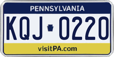 PA license plate KQJ0220