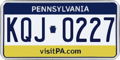 PA license plate KQJ0227