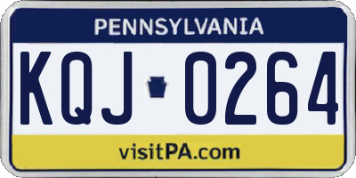 PA license plate KQJ0264