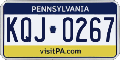 PA license plate KQJ0267
