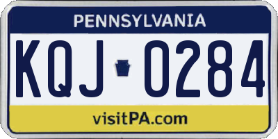 PA license plate KQJ0284