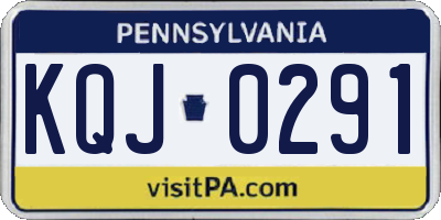 PA license plate KQJ0291