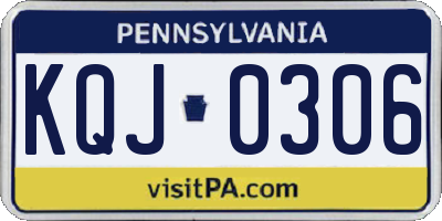 PA license plate KQJ0306
