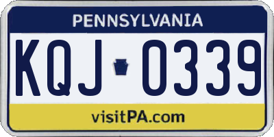 PA license plate KQJ0339