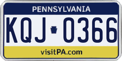 PA license plate KQJ0366